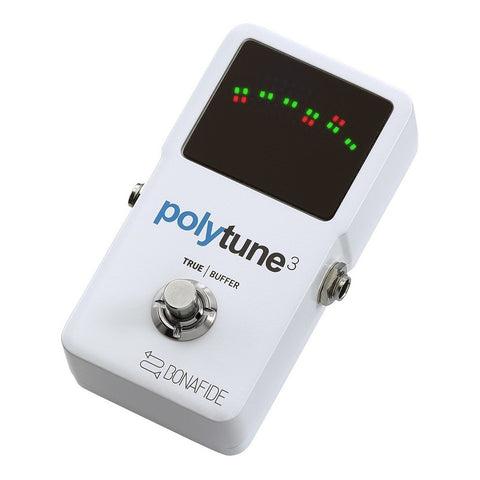Pedal Afinador Polifónico Compacto, Tc Electronic Polytune 3 Blanco