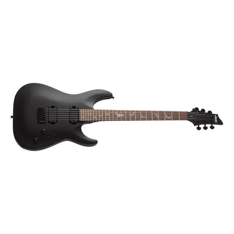 Guitarra Eléctrica Schecter Damien-6 Negro Satinado Color Satin Black Material Del Diapasón Rosewood Orientación De La Mano Diestro Palo De Rosa