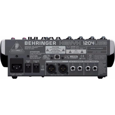 Mezcladora Usb 12 Entradas Y 2/2 Buses, Behringer 1204usb