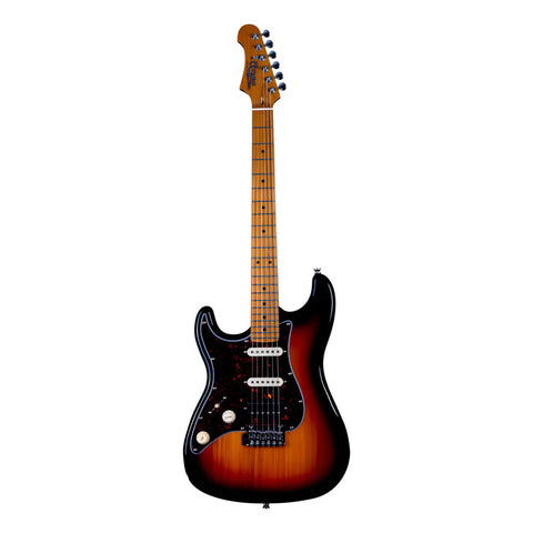 Guitarra Eléctrica Zurda Strato Sunburst Jet Js-400 Lh Zurdo Naranja Oscuro Palo De Rosa