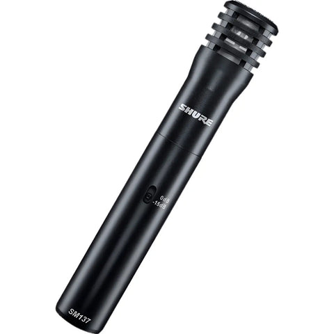 Microfono P/ Amplificacion De Audio Original, Shure Sm137 Negro