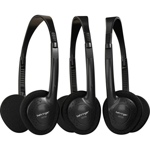 Ho 66 Paquete De 3 Audífonos Supraurales Behringer Color Negro