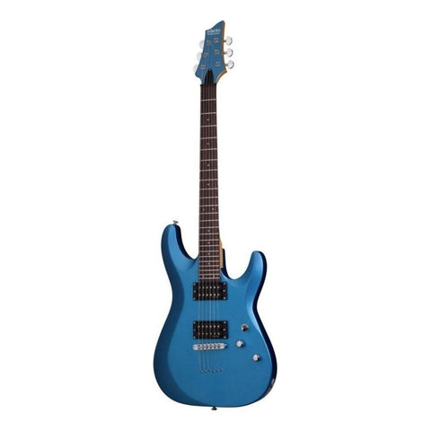 Guitarra Eléctrica Schecter C-6 Deluxe De Tilo Satin Metallic Light Blue Satin Con Diapasón De Palo De Rosa