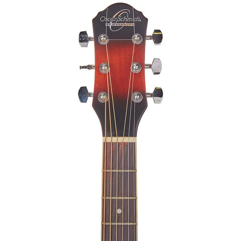Guitarra Electroacustica Cereza Oscar Schmidt Og2cef Bcr Rojo Derecha