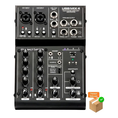 Mezcladora Usb A.r.t. Usb Mix4 4 Canales Conectividad Phantom Power