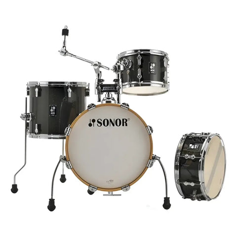 Batería Acústica 4pz Black Midnight Sonor Aqx Jungle Set Black Midnight Sparkle