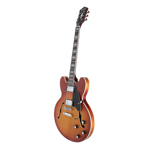 Guitarra Electrica Mars Hollowbody 339 Satin Tobacco Sunburs Diestro Violin Tobacco
