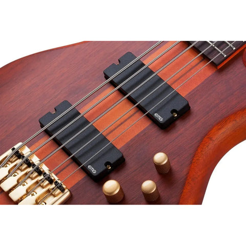 Bajo Eléctrico Schecter Stiletto Studio-5 5 Cuerdas Naranja Diestro Mate