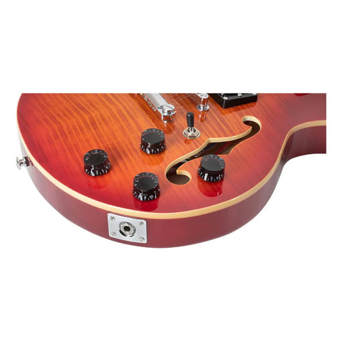 Guitarra Eléctrica 12 Cuerdas Mars Single Cut 12 Strings Csu Color Naranja Oscuro Material Del Diapasón Palisandro Orientación De La Mano Diestro Palo De Rosa