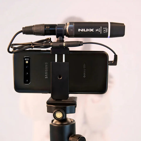 Soporte Para Celular Nux B-3ma Con Pinza De Ajuste Y Adaptador Para B3 Negro