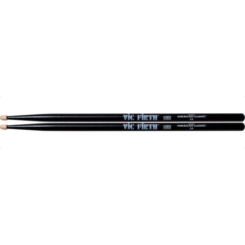 Vic Firth 5ab Baquetas Punta De Madera Batería Percusión Color Negro Tamaño 16 5a