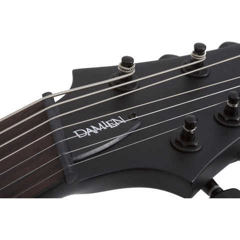 Guitarra 7 Cuerdas Schecter Damien-7 Multiscale Negro Satin Diestro Negro Palo De Rosa