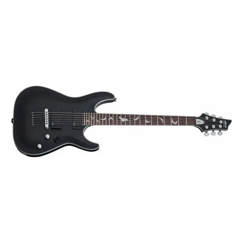 Guitarra Schecter Damien Platinum-6 Negro Satinado Diestro Negro Palo De Rosa