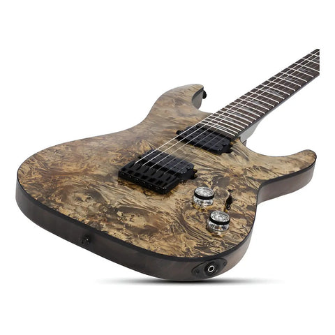 Schecter Omen Guitarra Eléctrica Charcoal Elite-6 Color Marrón Material Del Diapasón Maple Diestro