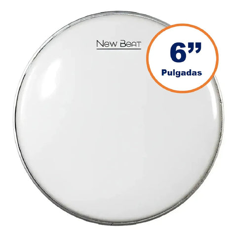 New Beat Dh-6w/2ht  Parche 6  Blanco 1 Capa