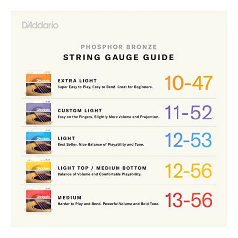 D'addario Ej26e Phosphor Bronze  Cuerdas Acústica Custom