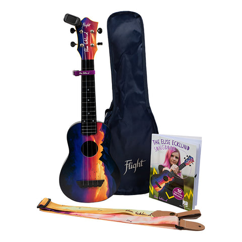 Ukelele Soprano Elise Ecklund Flight Tus Ee Sunset Pack Tus Ee Sunset