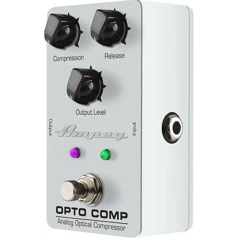 Pedal De Compresor Óptico Analógico Ampeg Opto Comp Blanco