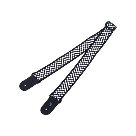 Tahalí Cuadros Blanco Y Negro P/guitarra Planet Wave 50c02