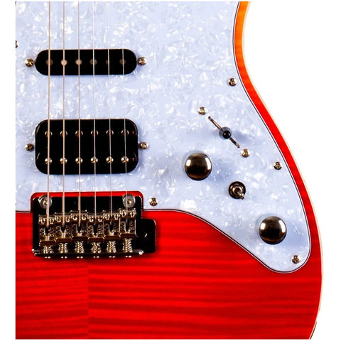 Guitarra Eléctrica De 6 Cuerdas Jet Js600 Rojo Transparente Diestro