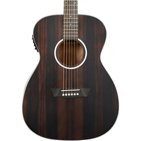 Washburn Guitarra Electroacústica Ebony Fe Deep Forest Mate Color Marrón Oscuro