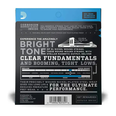 Encordado D'addario Eps-170 Para Bajo Eléctrico 4 Cuerdas .045-.100