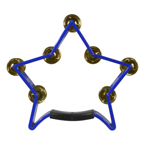 Pandero De Plástico Forma De Estrella Azul New Beat Mx-5