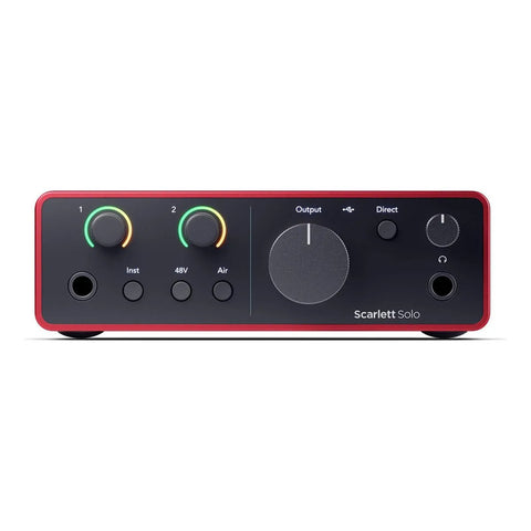 Focusrite Scarlett Solo Studio 4th Gen Usb Interface Bundle Rojo