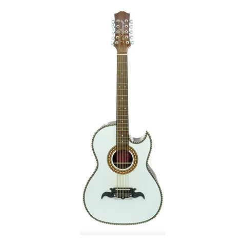 Bajo Quinto Electroacústico La Sevillana Bq238ceq Top White Diestro Blanco