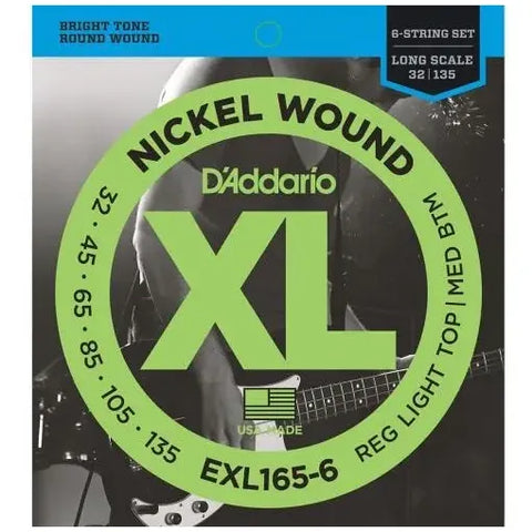 Juego De Cuerdas Para Bajo Calibre 32-135 Daddario Exl-165-6