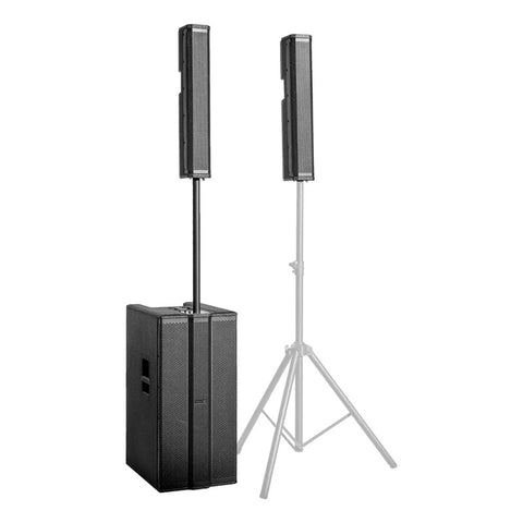 Bafle Columna Portable Montarbo Nettuno 10 Sub Activo 1000w Color Negro