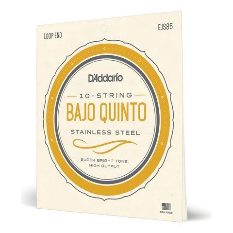 Juego De Cuerdas De Acero Para Bajo Quinto D'addario Ejs85