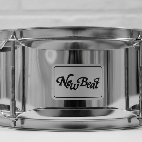 New Beat Nbs1404 Tarola Acero 14 X 4 Pulgadas Para Batería Casco Plateado