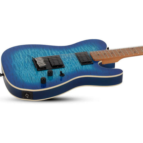Guitarra Electrica Trans Blue Burst Schecter Pt Pro-maple Diestro Trans Blue Burst