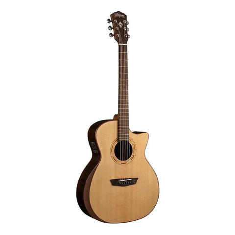 Guitarra Electroacústica Washburn G20sce Grand Auditorium De 6 Cuerdas Natural Diestro Ébano