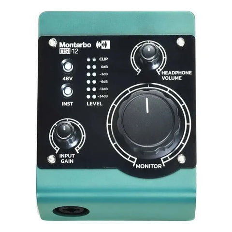 Interfaz De Audio Montarbo Dsi-12 Usb Para 1 Canal 24 Bit 192 Khz Cian