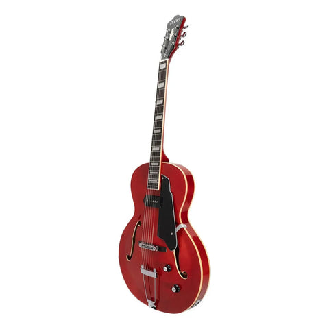 Guitarra Mars Eléctrica Mod. Archtop P90 Diestro Rojo Maple