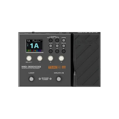 Pedalera Multiefectos Para Guitarra Eléctrica Nux Mg-300 Mkii Color Negro
