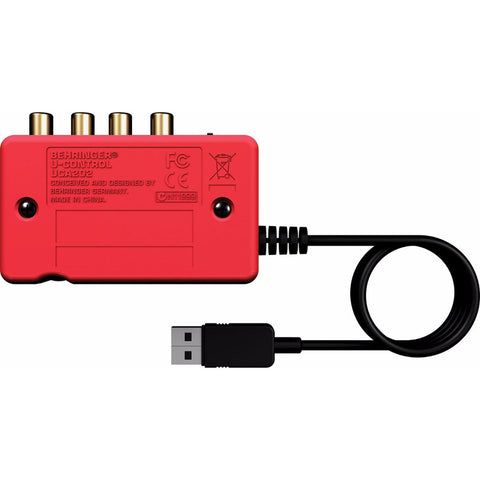 Interface De Audio Usb Con Salida Digital, Behringer Uca-222 Rojo