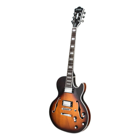 Guitarra Electrica Jazz Satin Mod. Les Paul Violin Sunburst Diestro Marrón Palo De Rosa