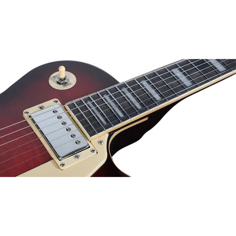 Guitarra Eléctrica Les Paul Mars Lp Standard Satin Red Color Rojo Material Del Diapasón Palisandro Orientación De La Mano Diestro Palo De Rosa