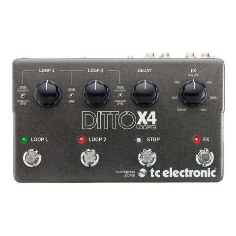 Pedal D/cuatro Interruptores, Tc Electronic Ditto X4 Looper Negro