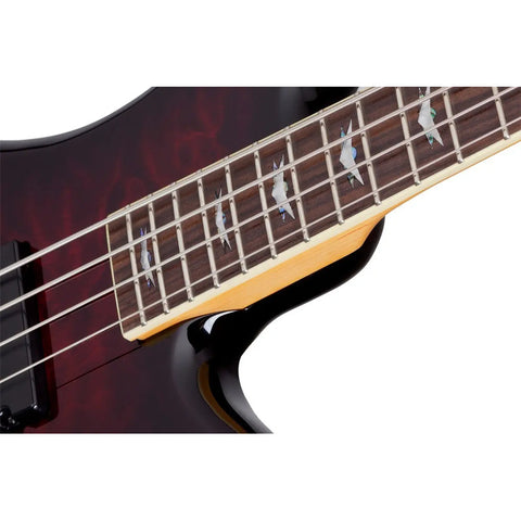 Bajo De 4 Cuerdas Cereza Negro, Schecter Stiletto Extreme-4 Diestro Cereza Negro Mate 4