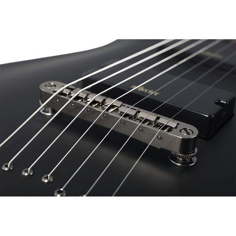 Guitarra Electrica Schecter Demon-7 Aged Black Satin Color Negro Orientación De La Mano Diestro