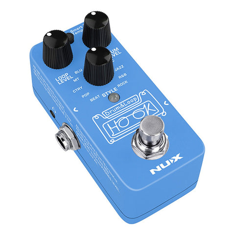 Pedal Mini Looper Nux Ndl-3 Hook Drum & Loop Azul