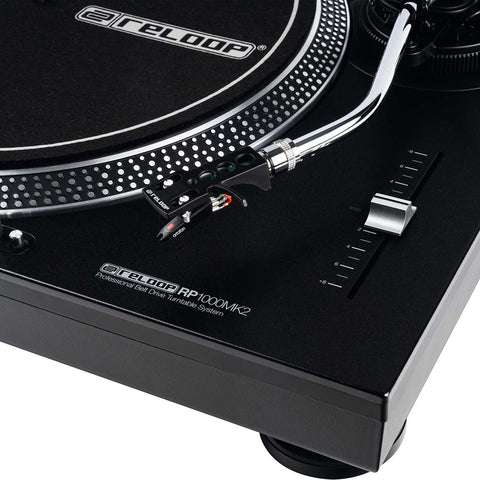 Tornamesa Belt Drive Para Dj Reloop Rp-1000 Mk2 Negro