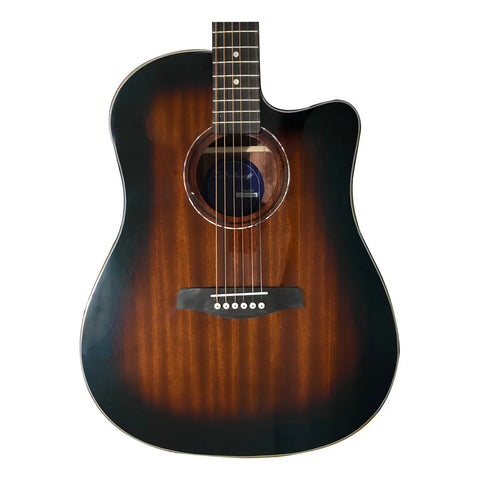 La Sevillana Tx-200ceq Tsb Guitarra Electroacústica Texana Color Sombreado Orientación De La Mano Diestro