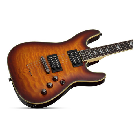 Guitarra Eléctrica Sombreado Vin Schecter Omen Extreme-6 Vsb Diestro Vintage Sunburst Palo De Rosa
