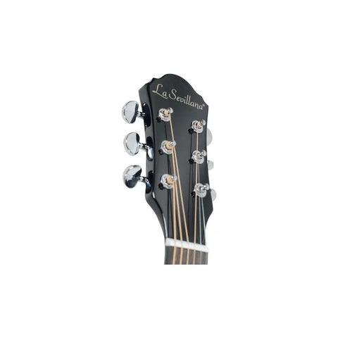 La Sevillana Ga-320ceq Blk Guitarra Electroacústica Pastilla Color Negro Orientación De La Mano Diestro