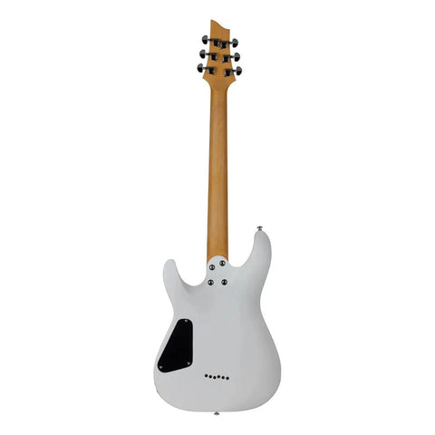 Guitarra Eléctrica Schecter De Tilo Satin White Satin Con Diapasón De Palo De Rosa